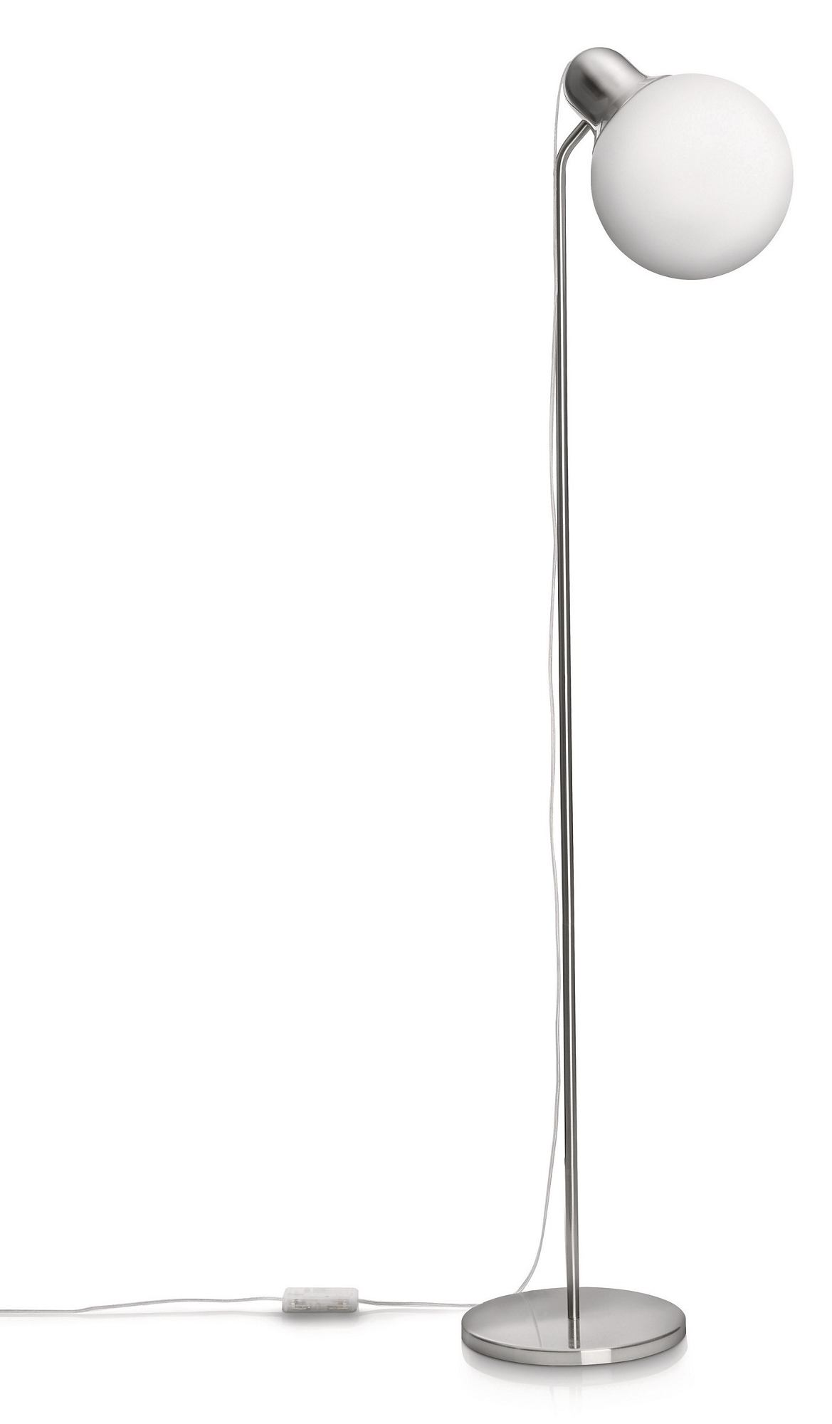 Lattiavalaisin Ecomoods Caress 285x442x1608 mm mattakromi/valkoinen