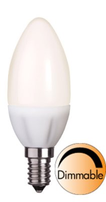 LED-kynttilälamppu Illumination LED 337-27 Ø 37x125 mm E14 opaali 5,0W 2700K 325lm himmennettävä