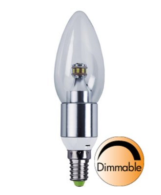 LED-kynttilälamppu Illumination LED 337-28 Ø 37x127 mm E14 kirkas 4,0W 2700K 280lm himmennettävä