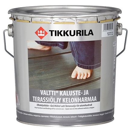 Tikkurila Valtti Kaluste- ja terassiöljy 2,7 l kelonharmaa