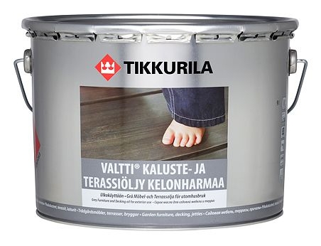 Tikkurila Valtti Kaluste- ja terassiöljy 9 l kelonharmaa