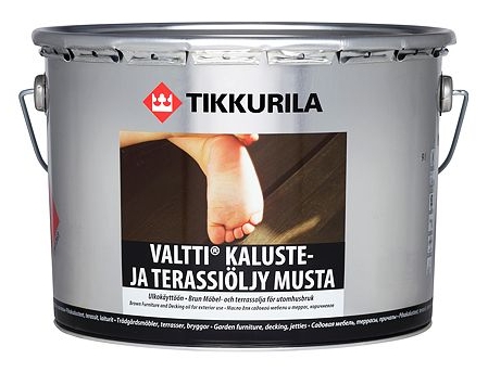 Tikkurila Valtti Kaluste- ja terassiöljy 9 l musta
