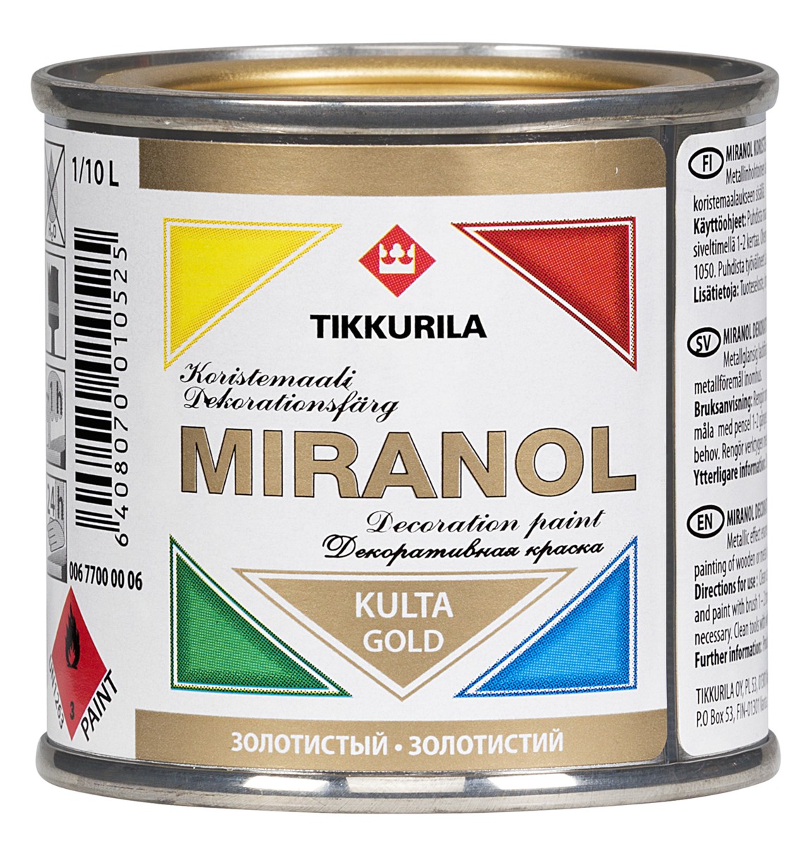 Koristemaali Miranol 0,1 l kulta