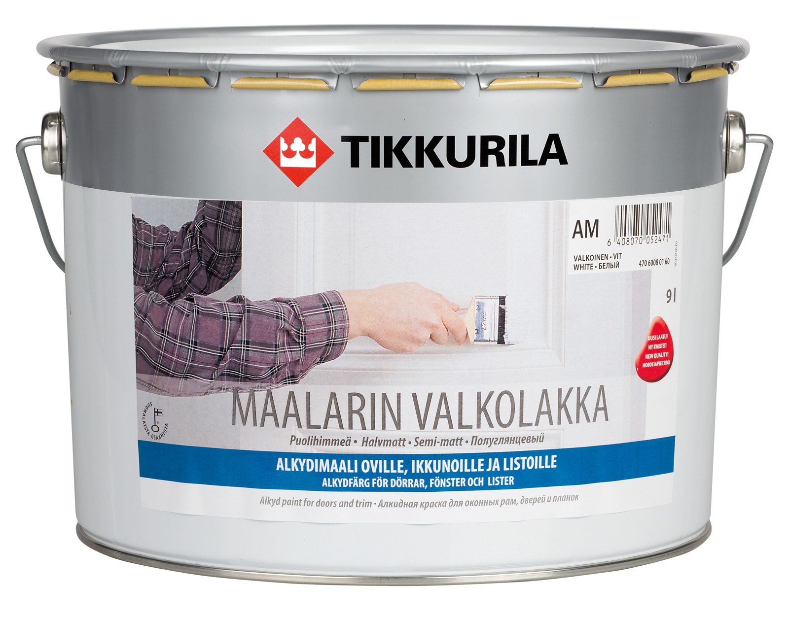 Maalarin Valkolakka Tikkurila 9 l puolihimmeä AM valkoinen