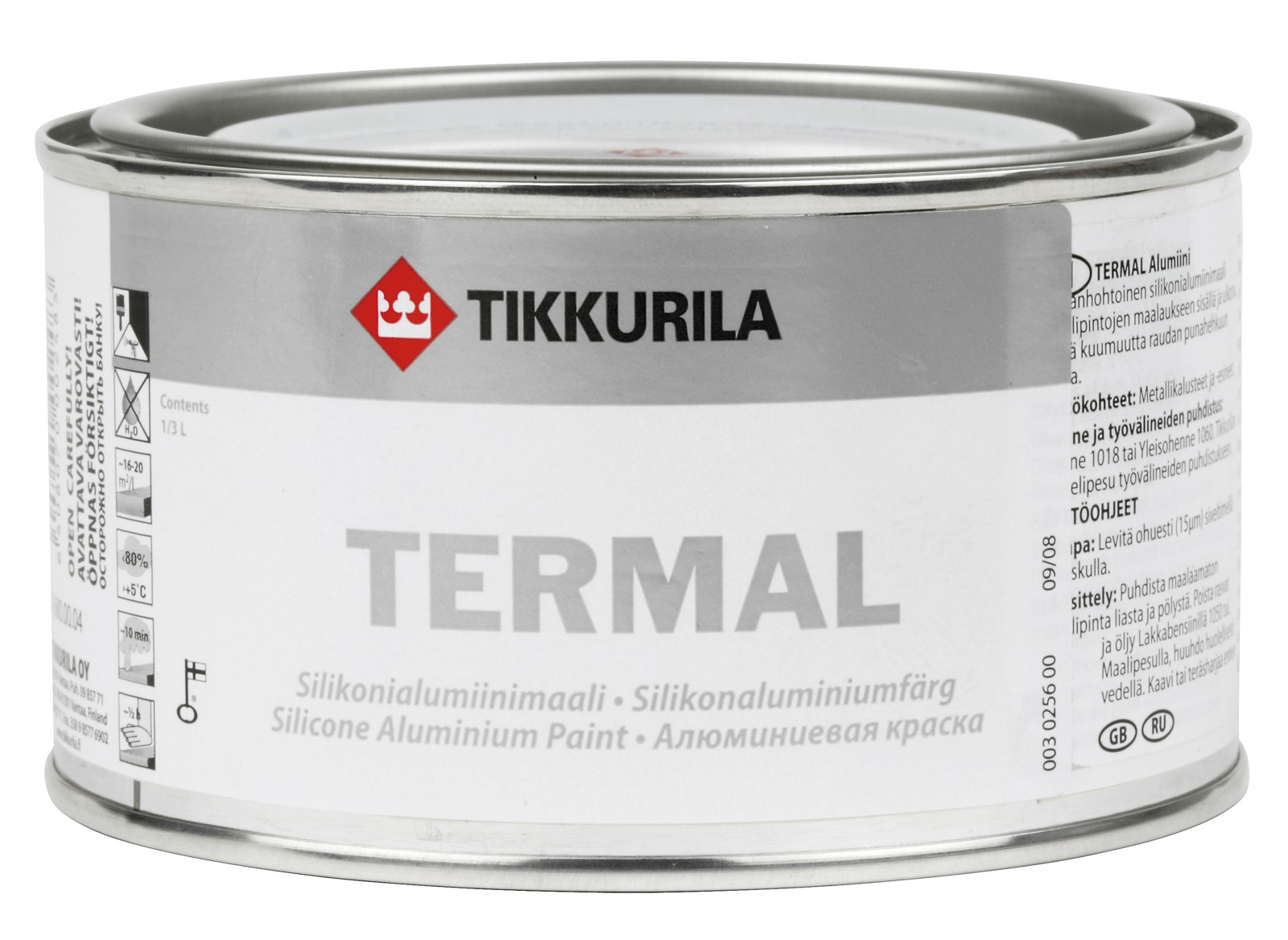 Silikonialumiinimaali Tikkurila Termal 1/3 l