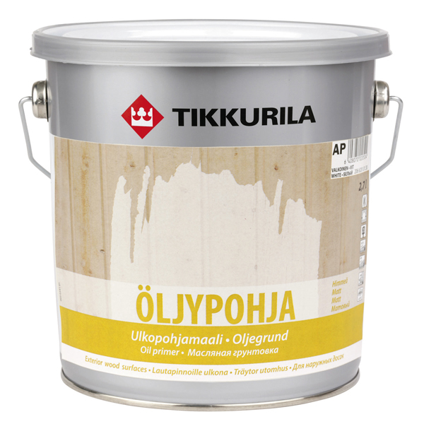 Ulkopohjamaali Tikkurila Öljypohja 2,7 l AP valkoinen