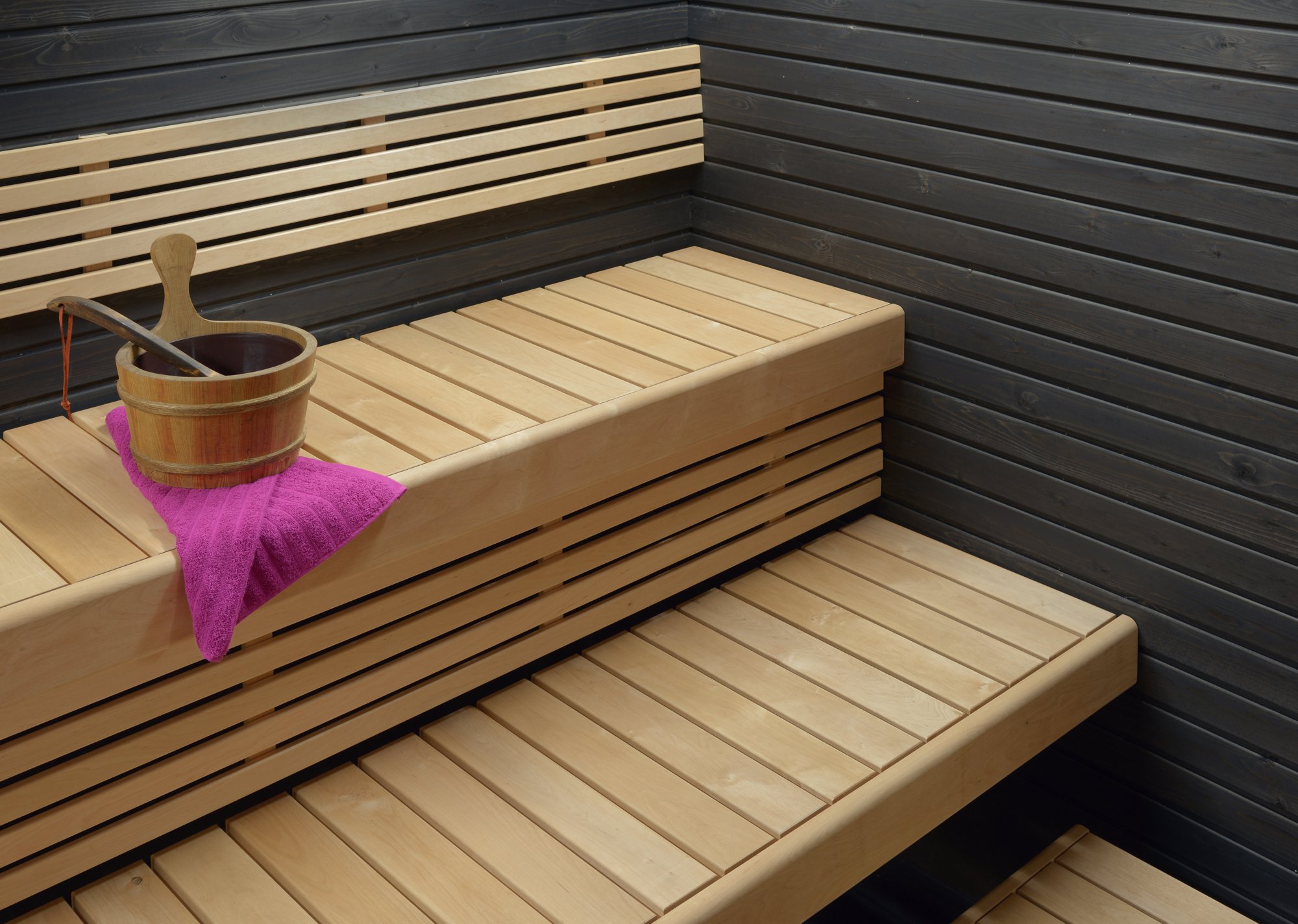 Saunapaketti Wicco Sauna Medius 4.2 suoralla lauteella 4m2 1952 mm