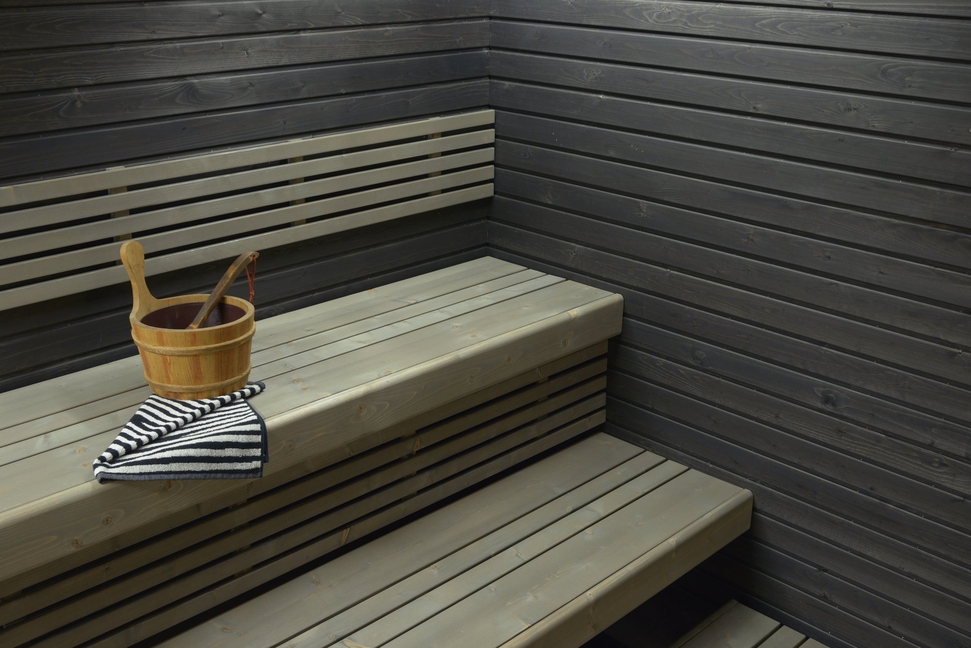 Saunapaketti Wicco Sauna Medius 4.3 suoralla lauteella 4m2 1952 mm