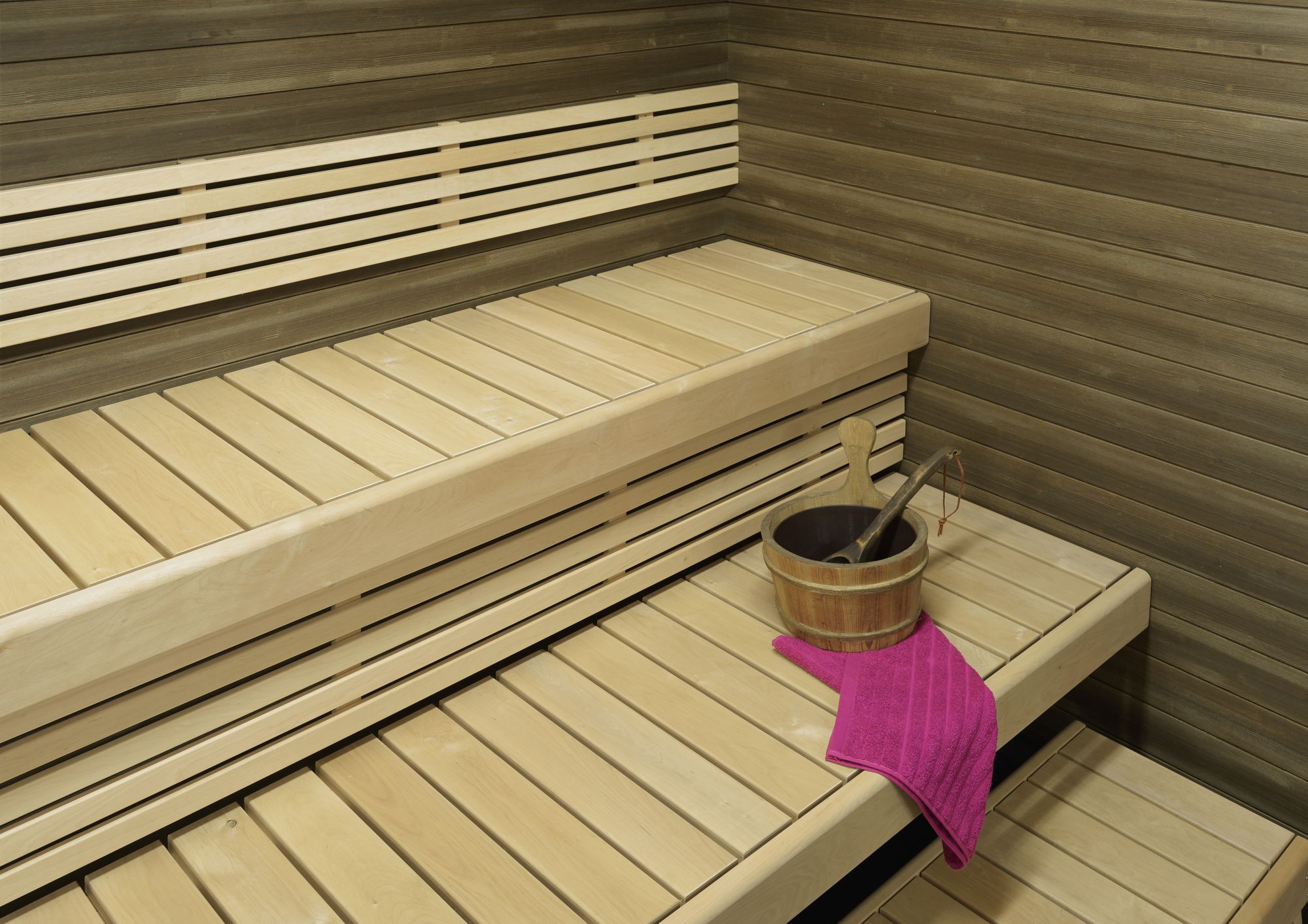 Saunapaketti Wicco Sauna Medius 4.4 suoralla lauteella 4m2 1952 mm