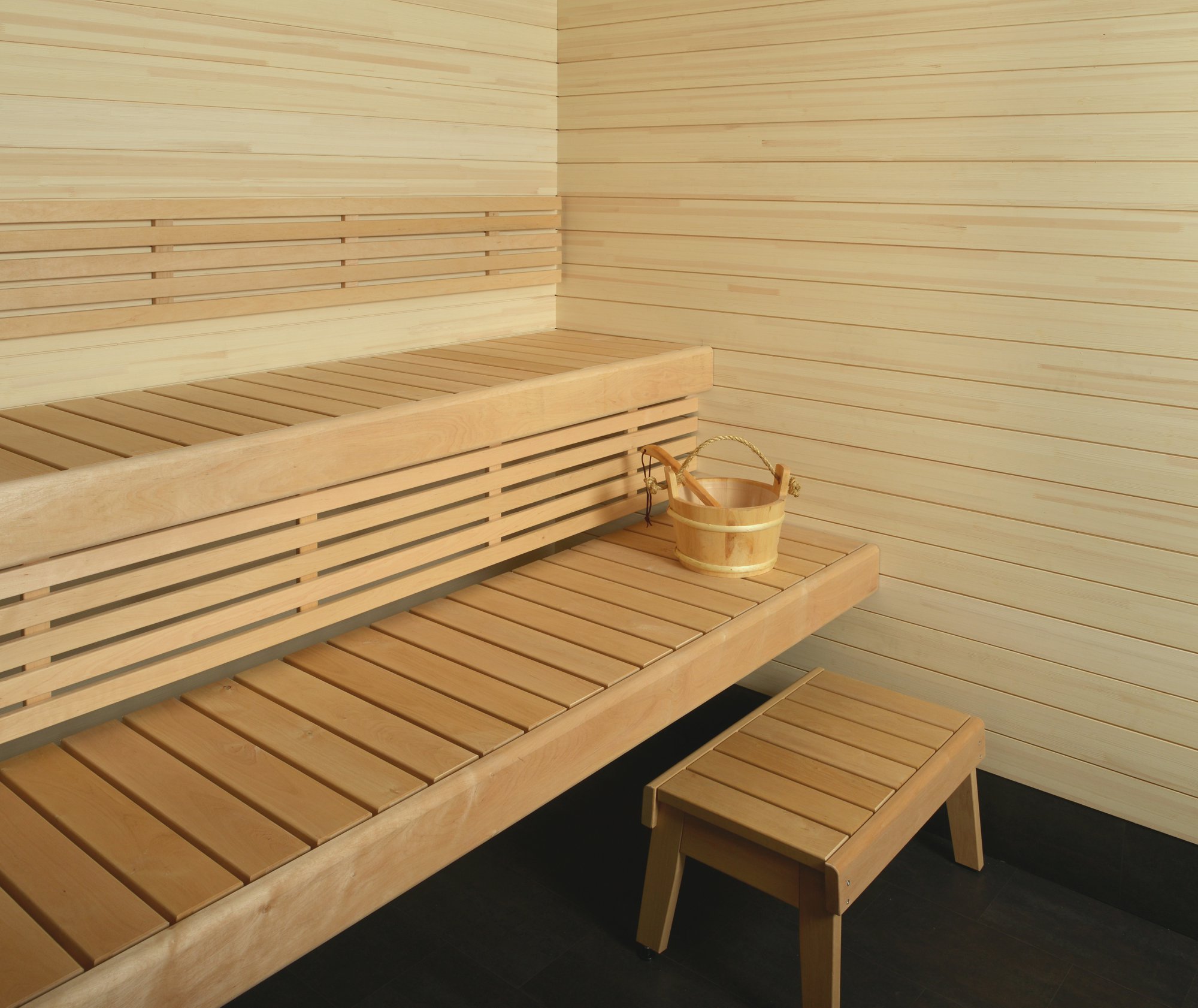 Saunapaketti Wicco Sauna Medius 4.6 suoralla lauteella 4m2 1952 mm
