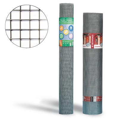 Hitsattu verkko 5 m/rll 13x13x0,65x500 mm sinkitty