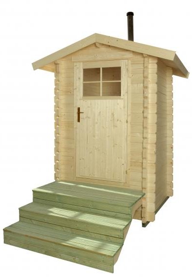 Puucee Lillevilla 1400x1400 mm 1,96 m² 44 mm + Duomatic-kompostikäymälä