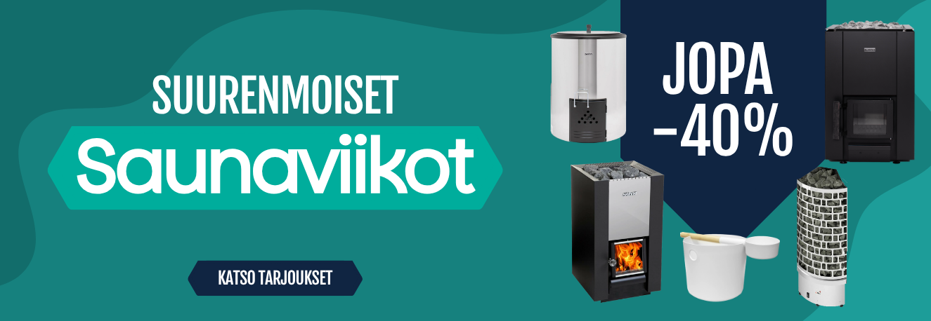 Suurenmoisia saunatarjouksia jopa -40%