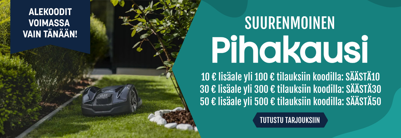 Pihakausi on täällä! - Alennuskoodilla huikea lisäale!