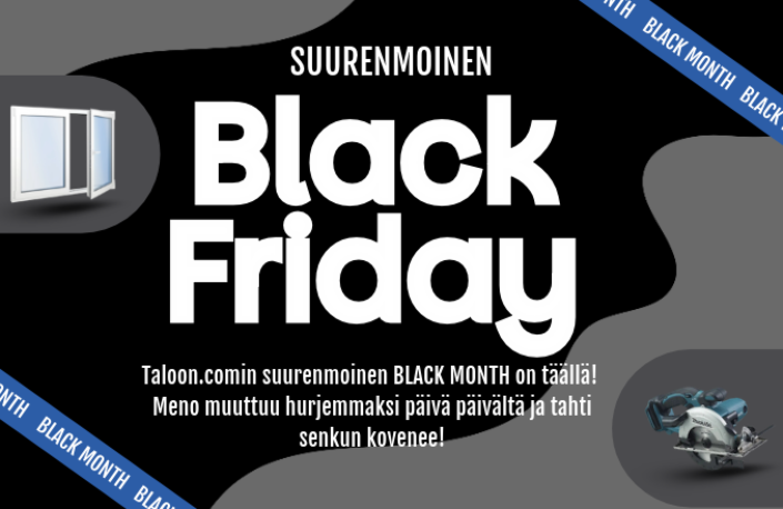 Taloon.comin suurenmoinen BLACK MONTH on täällä!