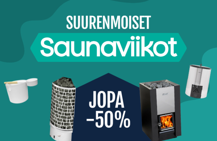 Suurenmoisia saunatarjouksia jopa -50%