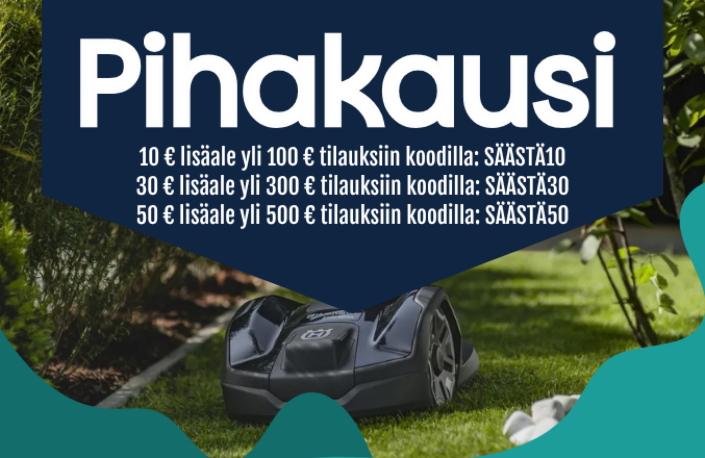 Pihakausi on täällä! - Alennuskoodilla huikea lisäale!