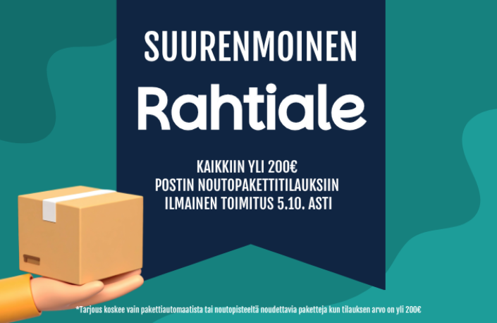 Kaikkiin Postin noutopaketteihin ilmainen toimitus