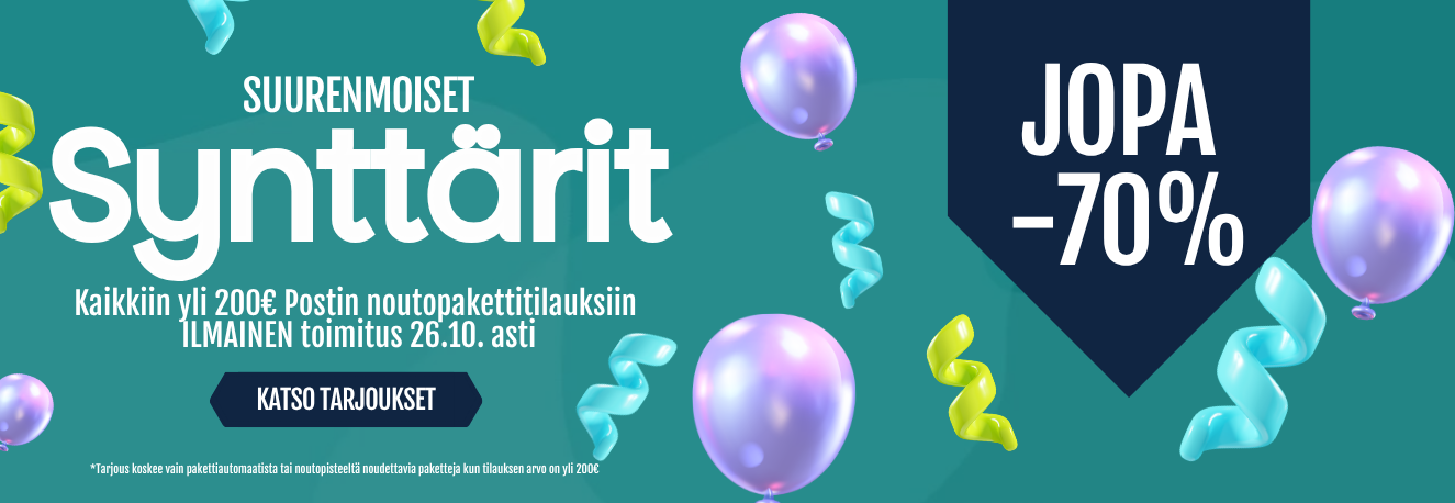 Taloon.com suurenmoiset synttärit nyt käynnissä! Ale jopa -70%