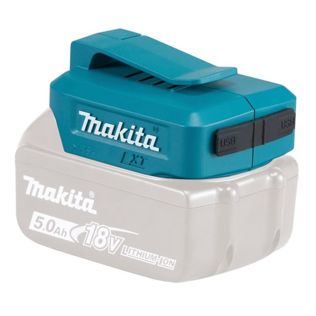 Akkuadapteri Makita LXT ADP05, 2xUSB, 18V/14.4V akuille