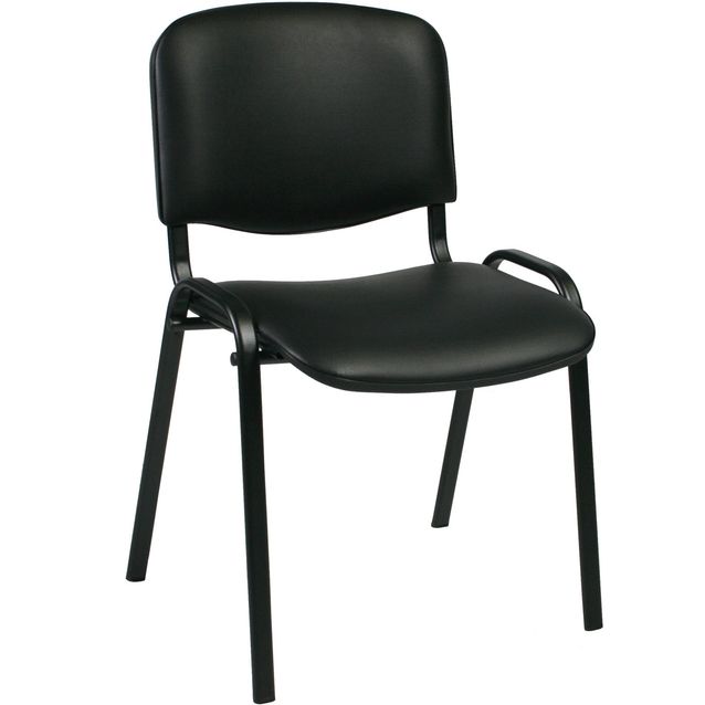 Guest chair ISO black imitation leather/black