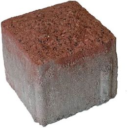 Pihakivi Rudus Artik-noppa, 92x92x80mm, profiloitu, hienopesty, punainen