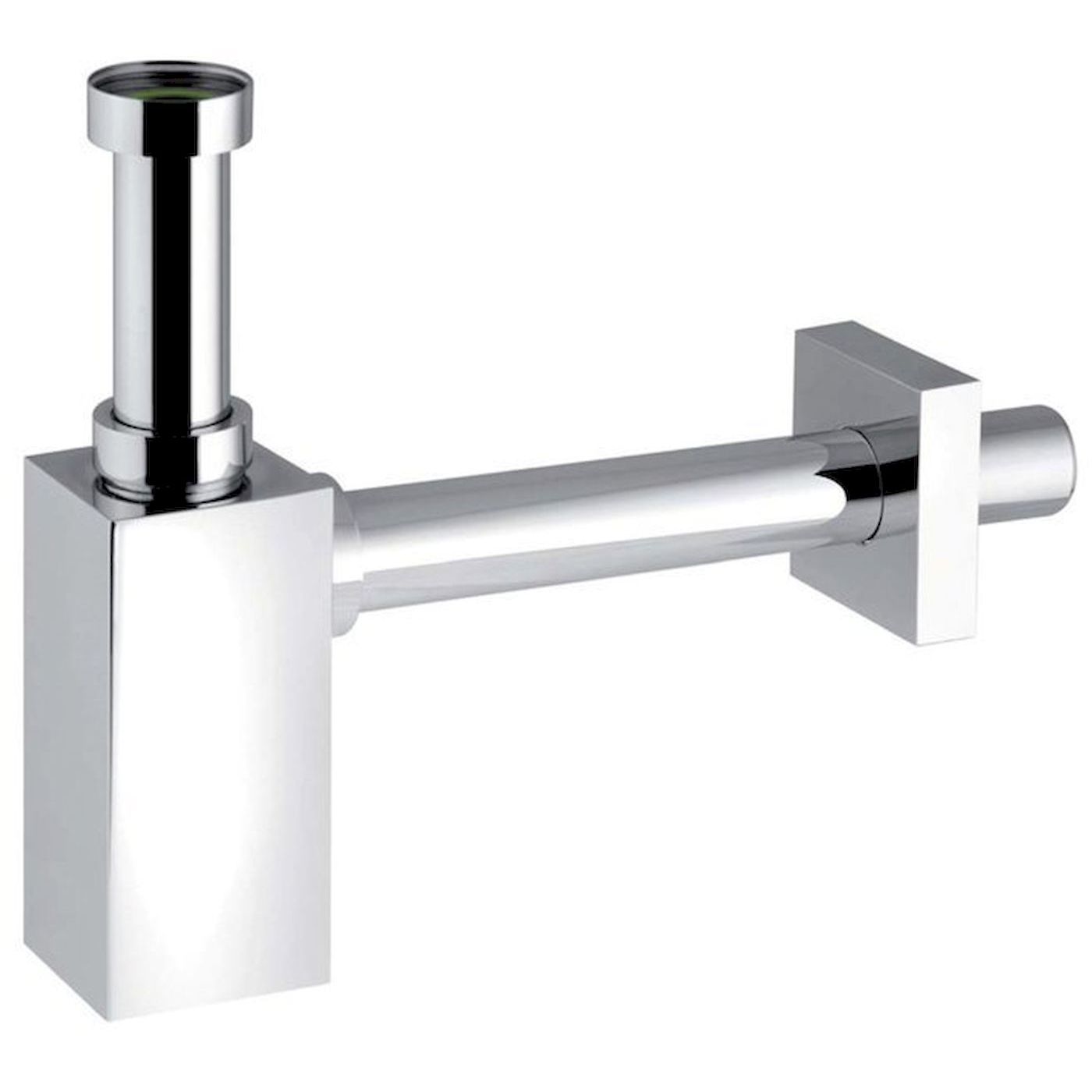 Vesilukko Interia Piquadrato, seinäviemärille, kromi