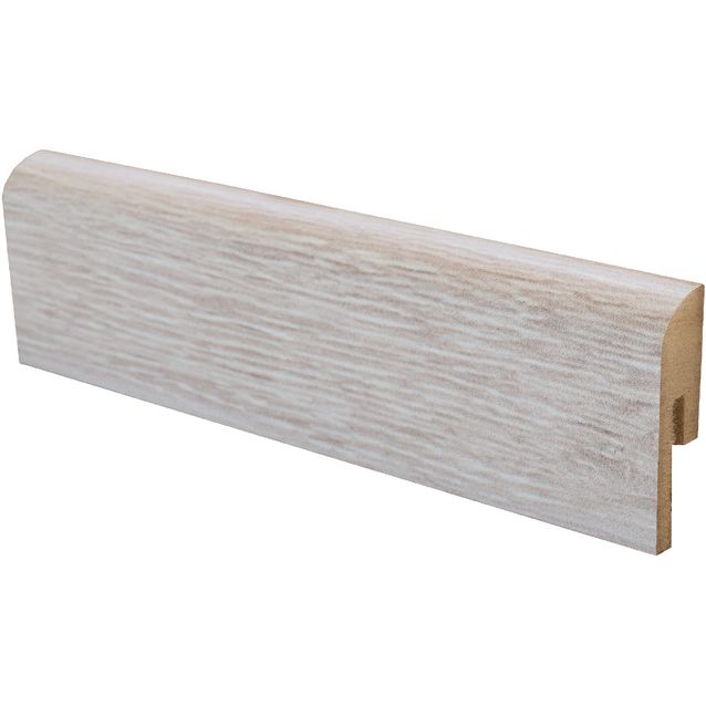 Jalkalista Maler Lamella R10, 12x42x2750mm, mdf, melamiinipinta, harmaa tammikuvio