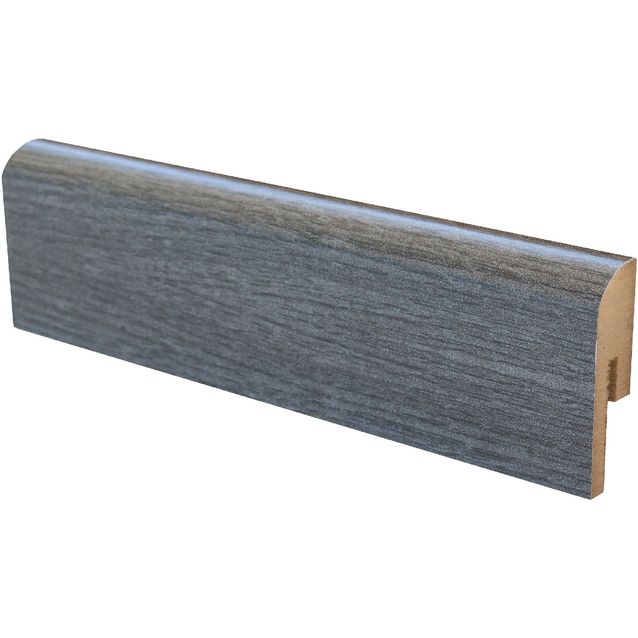 Jalkalista Maler Lamella R10, 12x42x2750mm, mdf, melamiinipinta, hiili tammikuvio