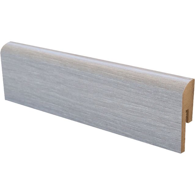 Jalkalista Maler Lamella R10, 12x42x2750mm, mdf, melamiinipinta, tuhka tammikuvio