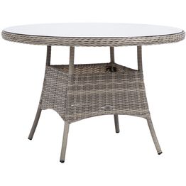 Pöytä Home4You TRENTO Ø110xK73,5 cm, vaaleanharmaa