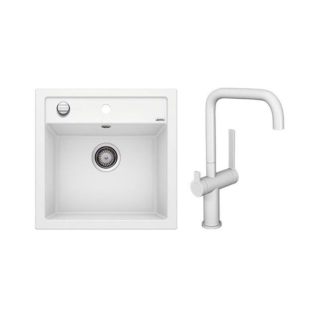 Keittiöallas Blanco Dalago 5 ja Lapetek Lino-A keittiöhana APK-liitäntä eri värejä