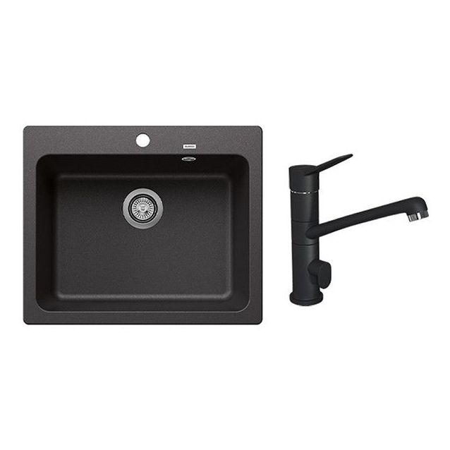 Keittiöallas Blanco Naya 6 ja Lapetek Lina 20-A keittiöhana APK-liitäntä antrasiitti