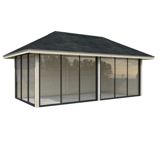 Kesähuone Palmako Bianca Set 202, sis.liukuovet 16,6 m²