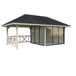 Kesähuone Palmako Bianca Set 203, sis.liukuovet 16,6 m²