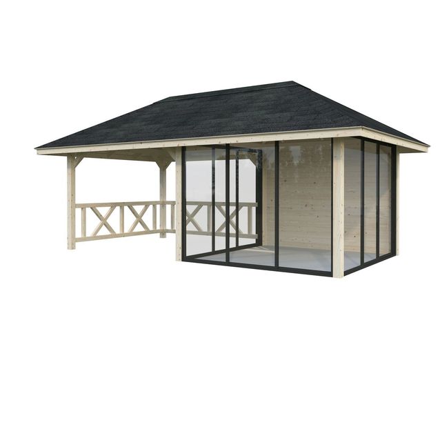 Kesähuone Palmako Bianca Set 204, sis.liukuovet 16,6 m²