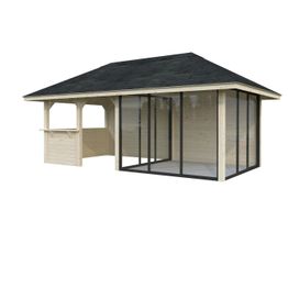 Kesähuone Palmako Bianca Set 208, sis.liukuovet 16,6 m²