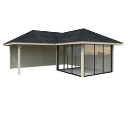 Kesähuone Palmako Bianca Set 212, sis.liukuovet 24,9 m²