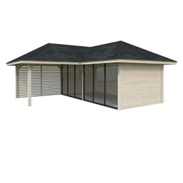 Kesähuone Palmako Bianca Set 213, sis.liukuovet 24,9 m²