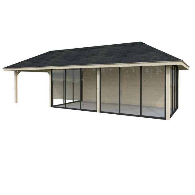 Kesähuone Palmako Bianca Set 218, sis.liukuovet 24,9 m²