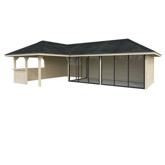 Kesähuone Palmako Bianca Set 220, sis.liukuovet 33,2 m²