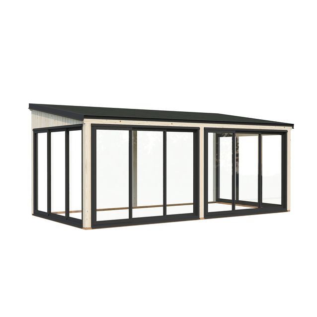 Kesähuone Palmako Lumi 16,2 m2, sis. tuplalasilla liukuovet