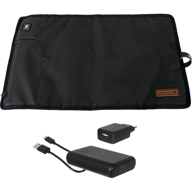 Lämmitettävä istuinalusta Woodline Keflavik 48 x 29 cm 5V 10000mAh virtapankilla