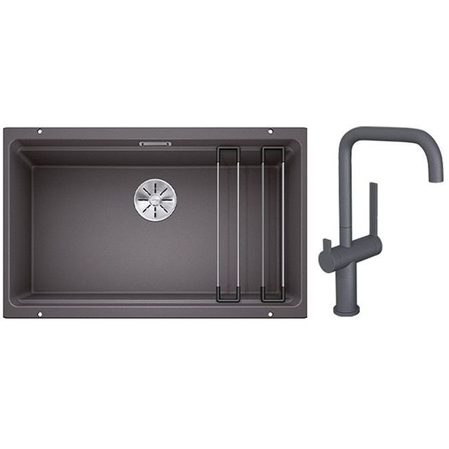 Keittiöallas Blanco Etagon 700-U ja Lapetek Lino-A keittiöhana APK-liitäntä eri värejä