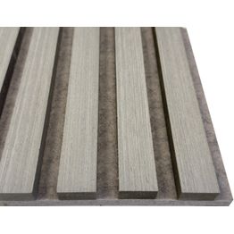 Akustiikkapaneeli Aarni 2400x605mm, harmaa tammi + hiekkakivi pohja