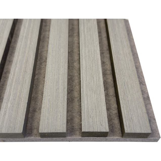 Akustiikkapaneeli Aarni 2400x605mm, harmaa tammi + hiekkakivi pohja