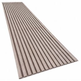 Akustiikkapaneeli Aarni 21x605x2400mm, harmaa tammi puuviilu + hiekkakivi pohja