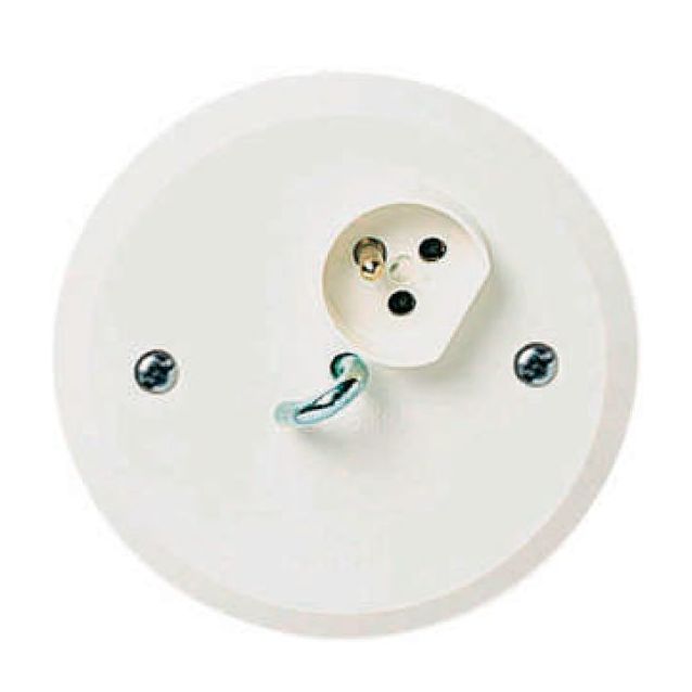 Valaisinpistorasia 2-napainen+suojakosk.matala