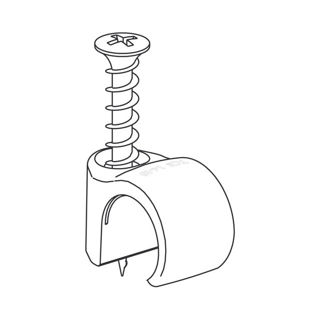 Ruuvikiinnike TCS-C3 8-12 valkoinen