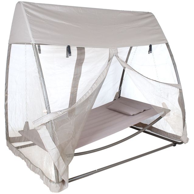 Hammock SUNDAY with canopy, taupe